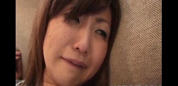  Sakura Hazuki pretty Asian milf gets anal bead treatment